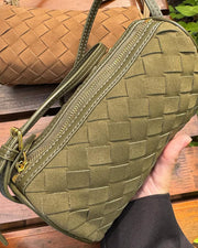 Jessica Geflochtene Wildledertasche