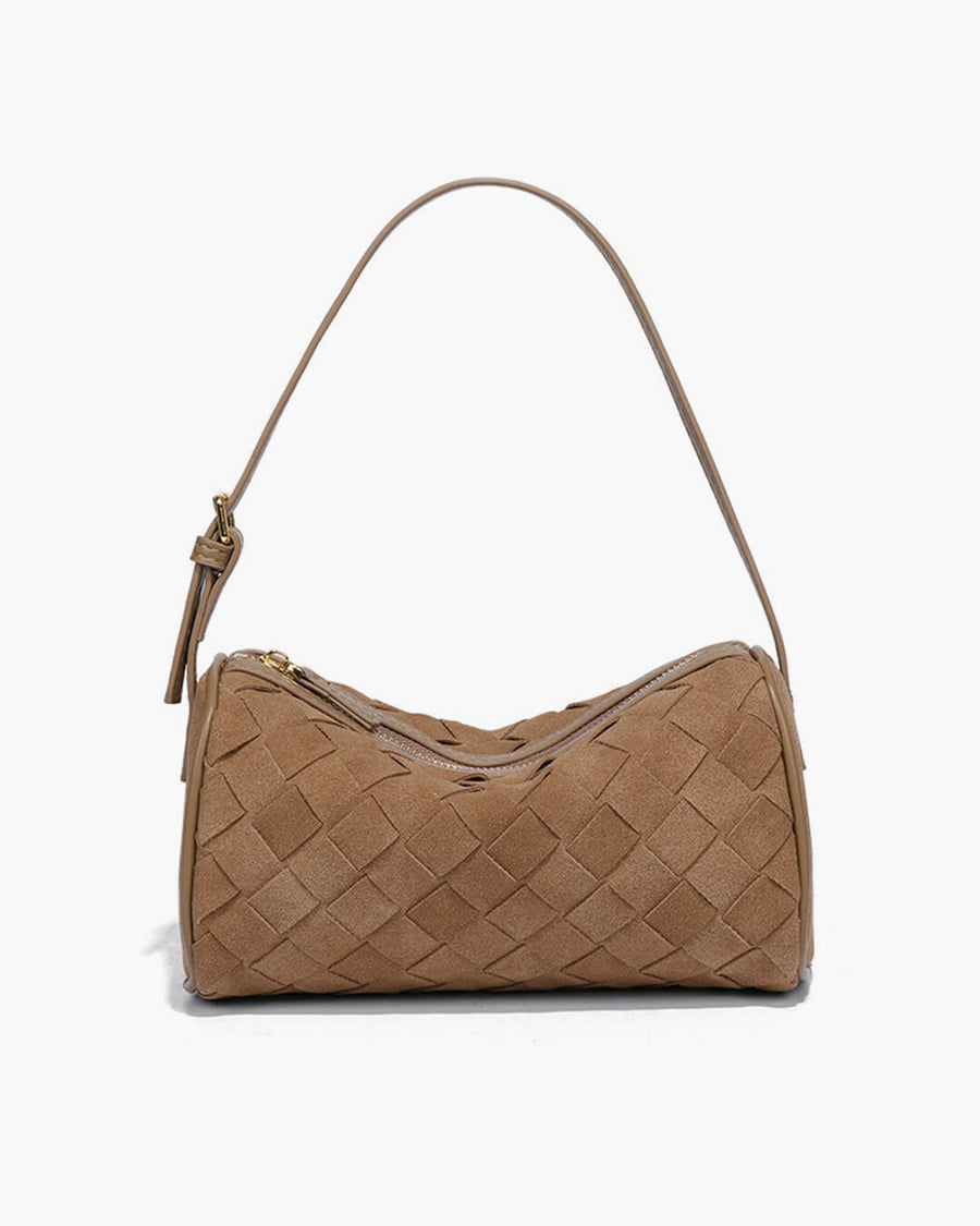 Jessica Geflochtene Wildledertasche