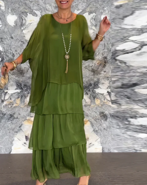 Shina™ - Elegantes Fließendes Maxikleid