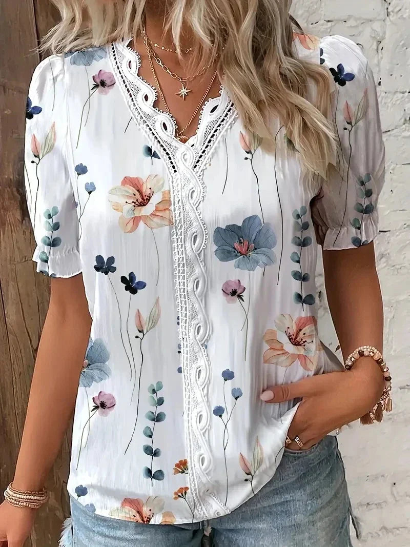 Verena | Top mit Blumendruck