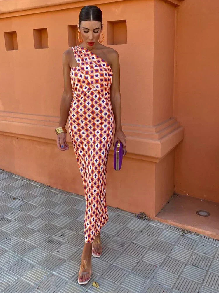 Irmgardi | Elegantes Ein-Schulter-Kleid