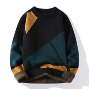Jürgen | Pullover mit geometrischem Muster und Rundhalsausschnitt