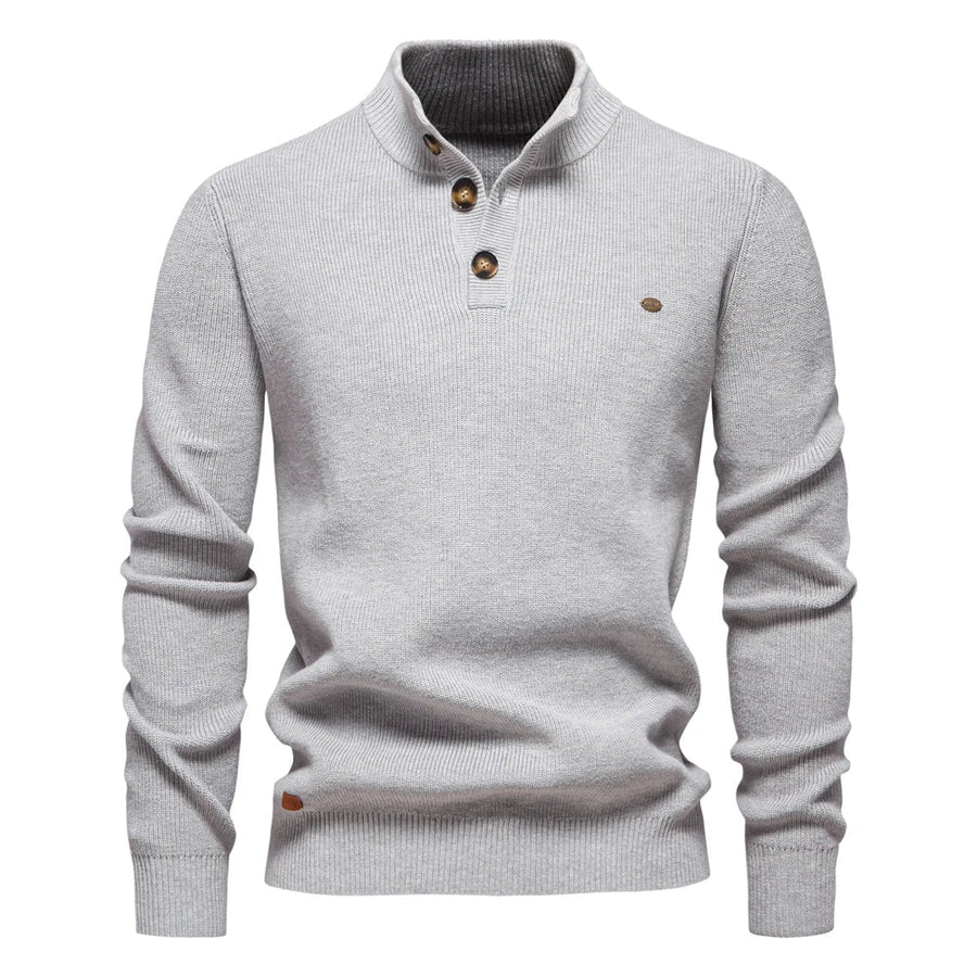 RICCARDO | HERRENPULLOVER MIT KNÖPFEN