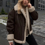 Aurora Wildleder Kunstleder Jacke