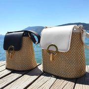 Große Strandtasche aus veganem Leder – Handgefertigt & Stilvoll