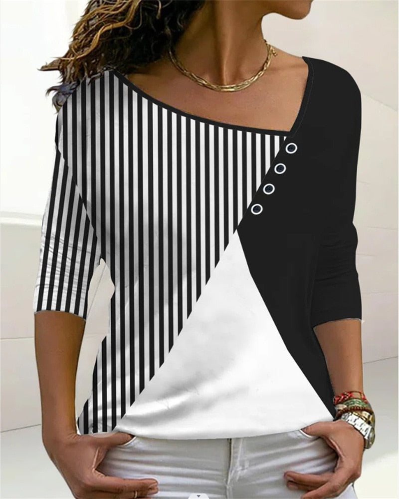 Heidi-Mode | Mirtesshirt V-Ausschnitt T-Shirt für Damen