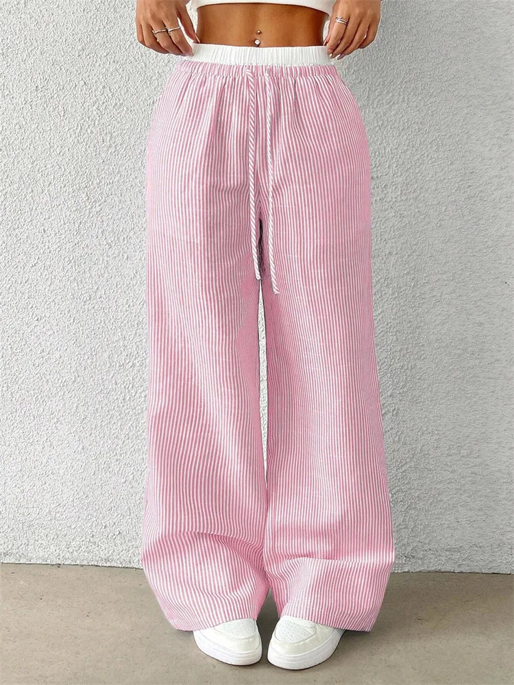 Heidi-Mode | Gestreifte Hose mit Weitem Bein