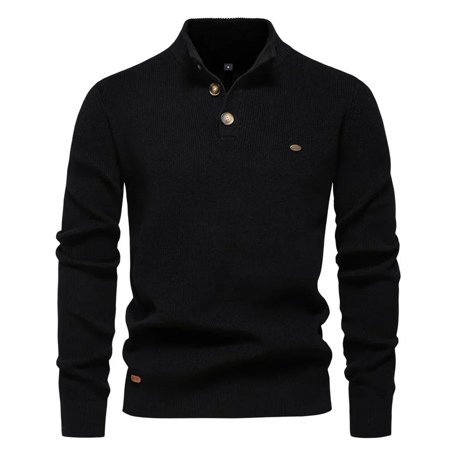 RICCARDO | HERRENPULLOVER MIT KNÖPFEN