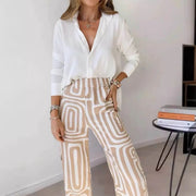 Clara | Stilvolles Blusen-Hosen-Set für Damen