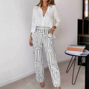 Clara | Stilvolles Blusen-Hosen-Set für Damen