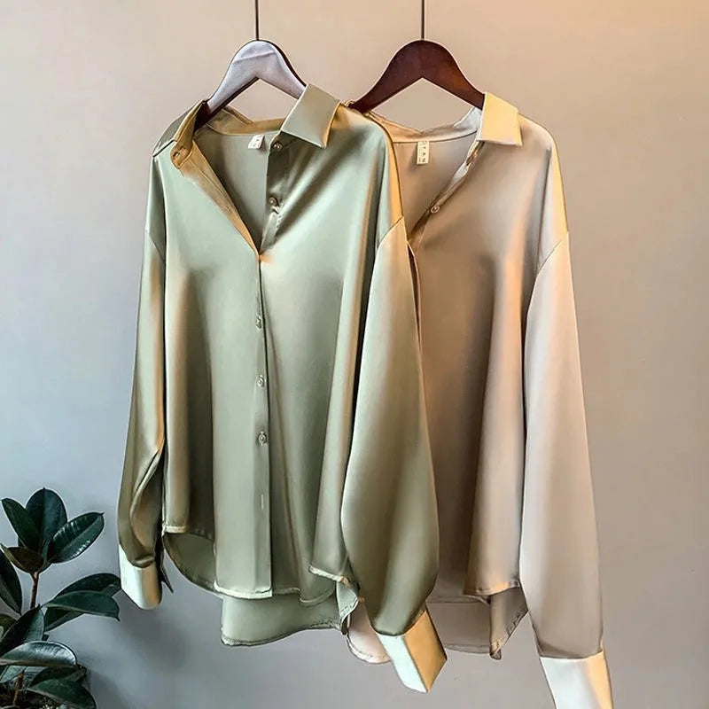 Satinhemd Damen | Fließender Fall & Elegant in Sekunden