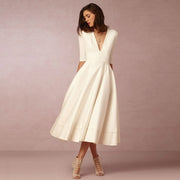 Damen Midikleid mit tiefem V-Ausschnitt