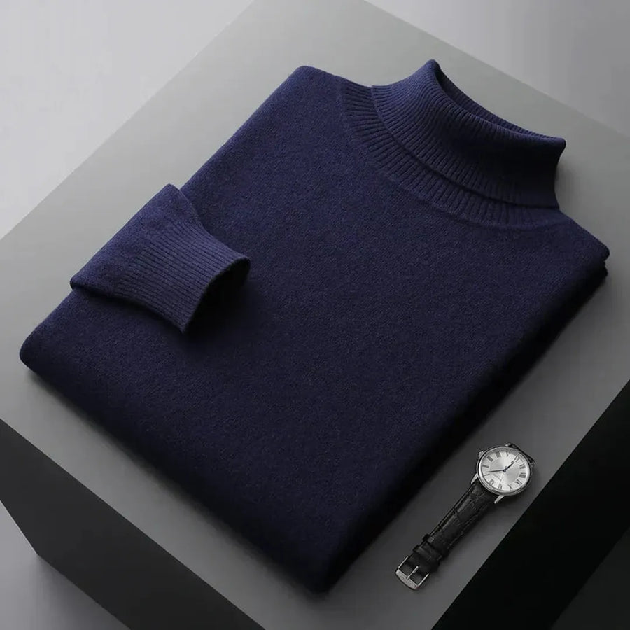 Klassischer Rollkragenpullover Für Herren | Gestrickt