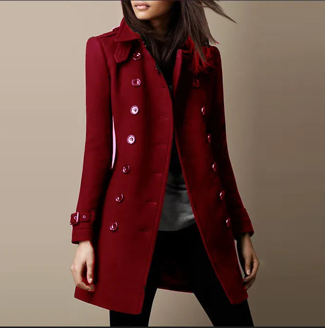 Eleganter Tweed Wintermantel für Damen - Stylischer Schutz gegen Kälte für die modische Anna