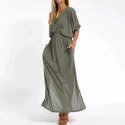 Graues maxi-kleid - Elena