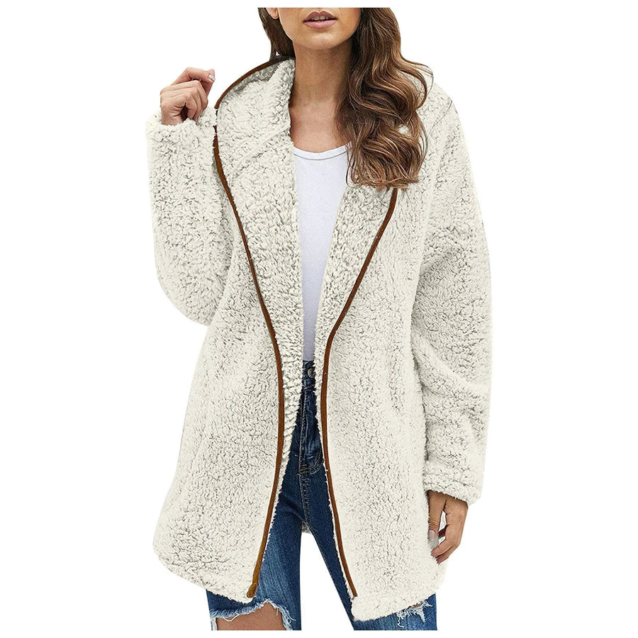 Trendy Lang Fleece Damenjacke - Luna
