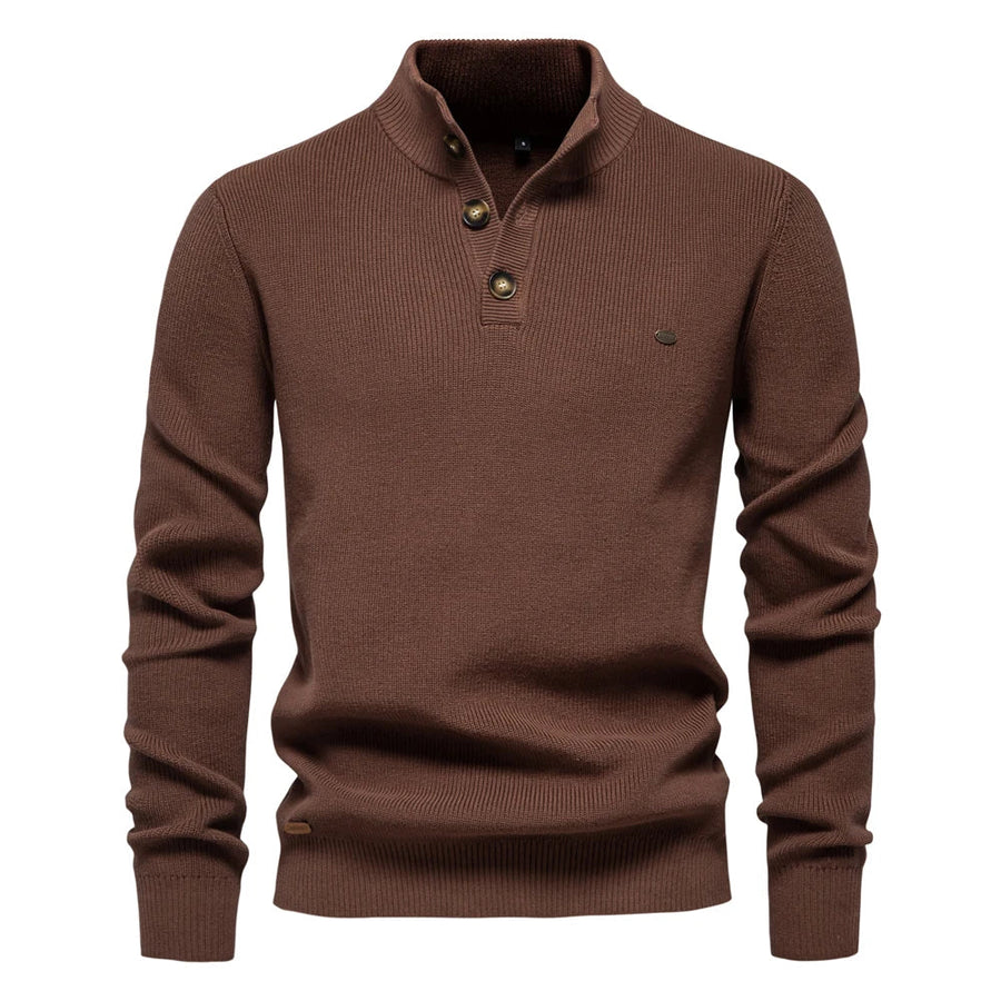 RICCARDO | HERRENPULLOVER MIT KNÖPFEN