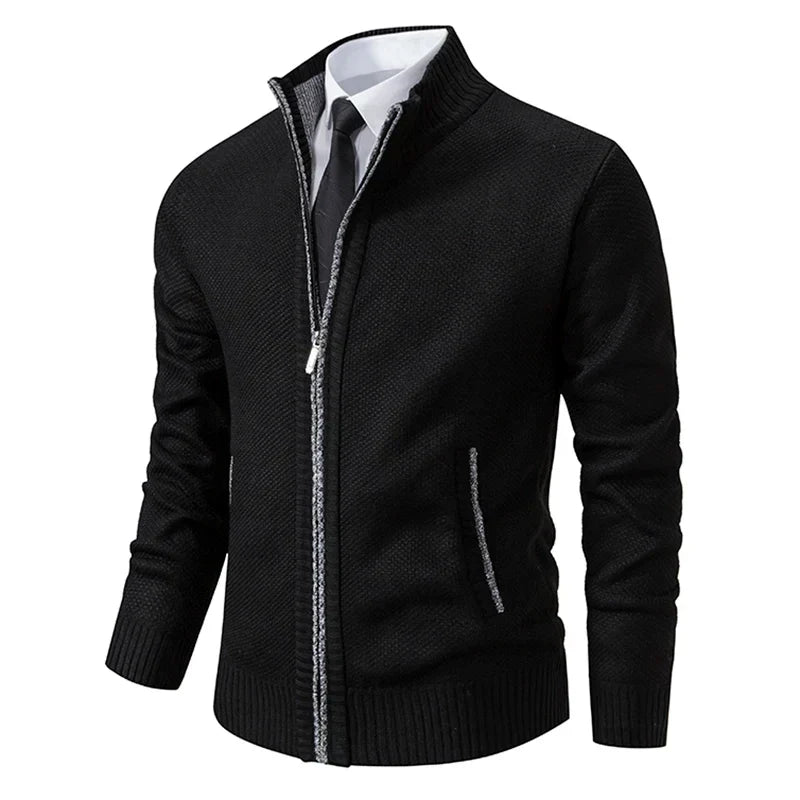 Yitzhak - Lässige Strickjacke Mit Stehkragen