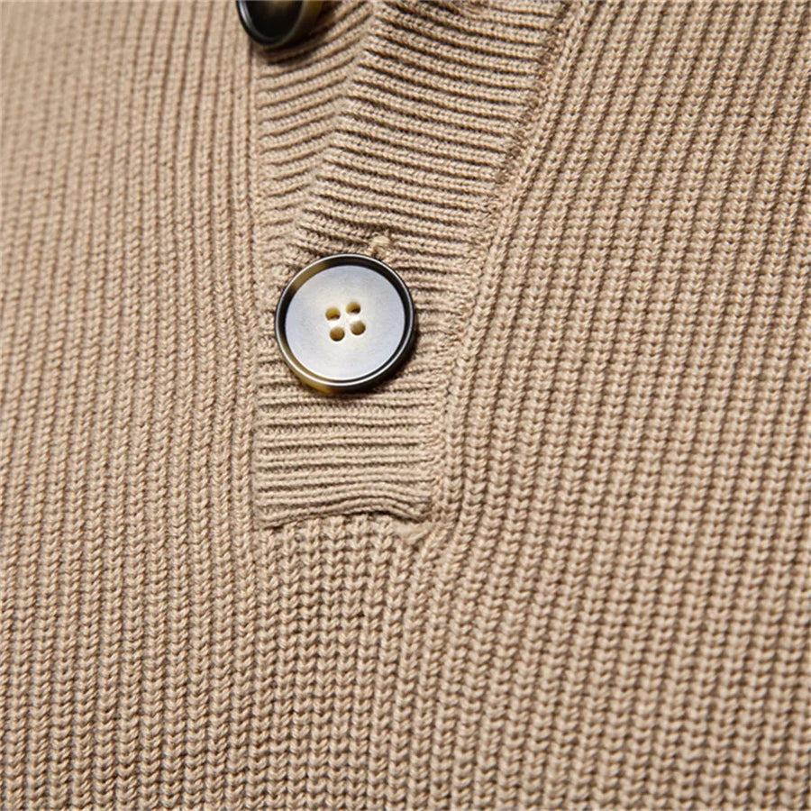 RICCARDO | HERRENPULLOVER MIT KNÖPFEN