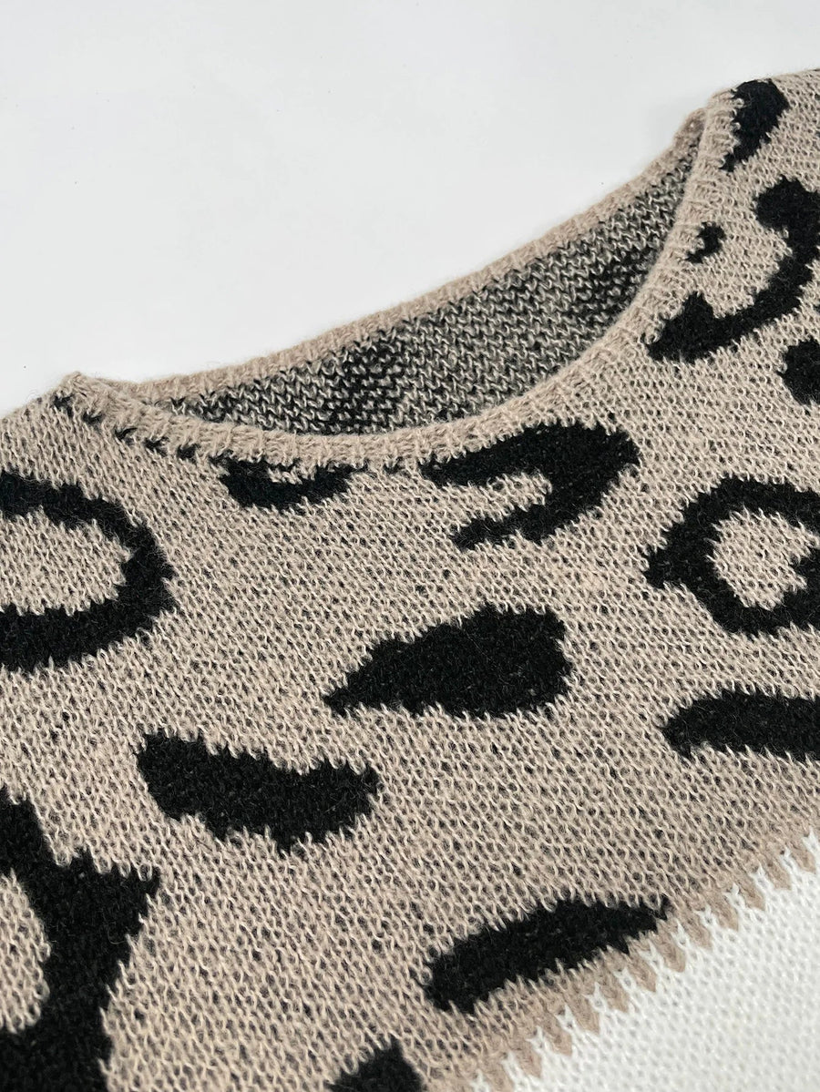 Leopardenmuster-Pullover – Kühnes Selbstvertrauen mit schickem Stil