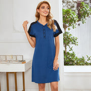 Kuscheliges | Lässiges Henley-Kleid mit Knöpfen für dich