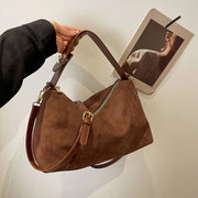Vegane Wildleder Tote Bag Damen – Wasserdichte Handtasche für Laptop & Alltag