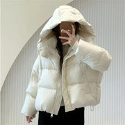 Bella Dicke Kapuzen-Steppjacke