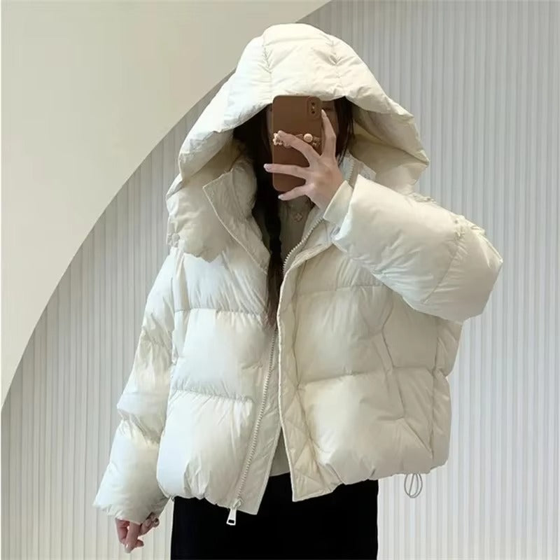 Bella Dicke Kapuzen-Steppjacke