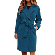 Eleganter Kaschmir-Trenchcoat für Damen mit Knopfsystem in lebhaften Farben