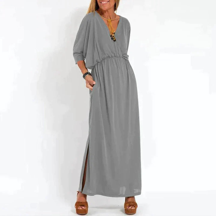 Graues maxi-kleid - Elena