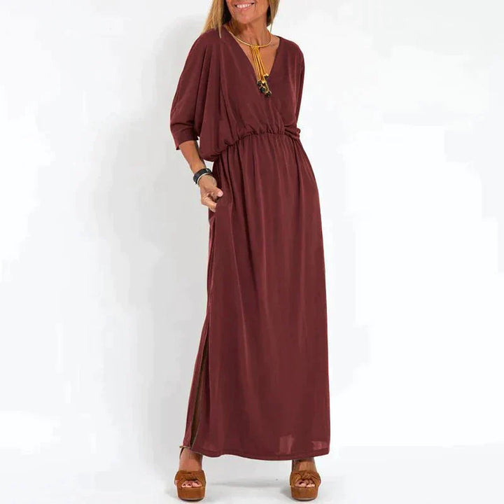 Graues maxi-kleid - Elena