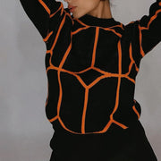 Chio - Geometrischer Rundhalspullover mit markantem Muster