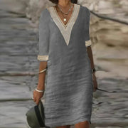 Elegantes Leinen Sommerkleid