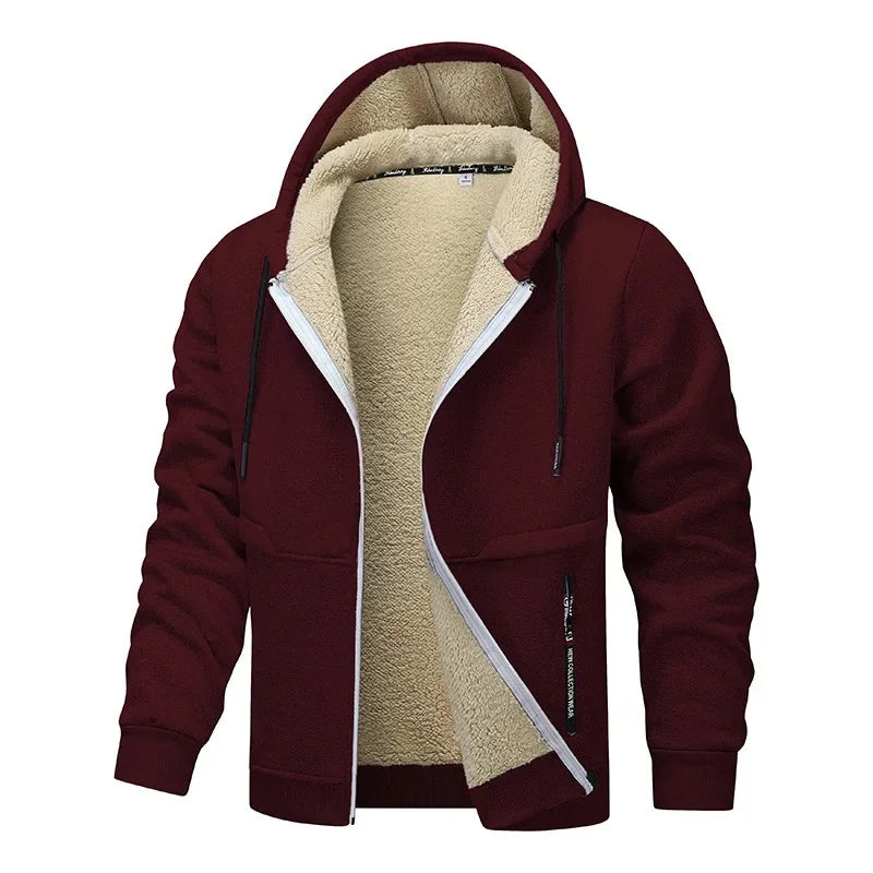 Herren Lässige Fleecejacke Mit Langarm | Winter
