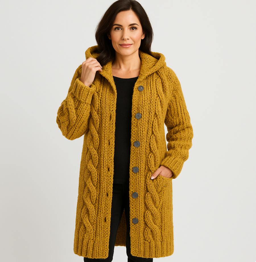 Mia | Stilvoller Damen Strickmantel zeitlos klassisch