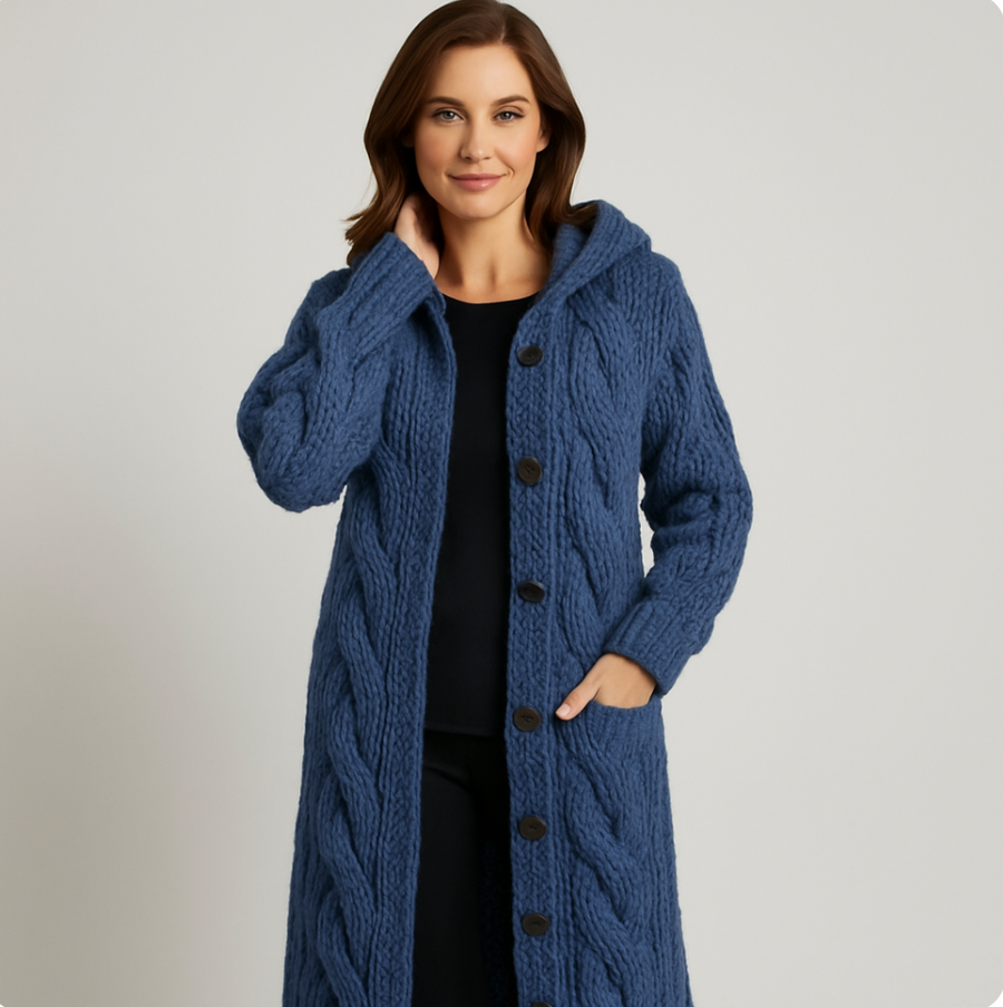 Mia | Stilvoller Damen Strickmantel zeitlos klassisch