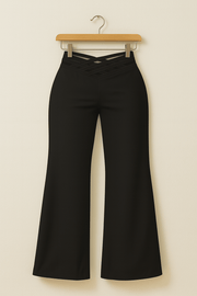 Schlaghose Damen | Hoher Bund & Cut-out Taillen-Detail