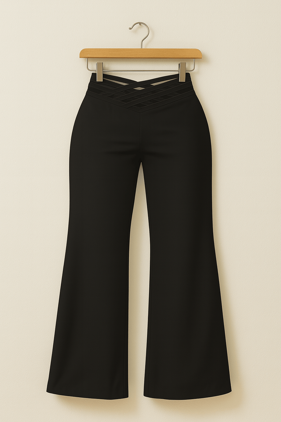 Schlaghose Damen | Hoher Bund & Cut-out Taillen-Detail