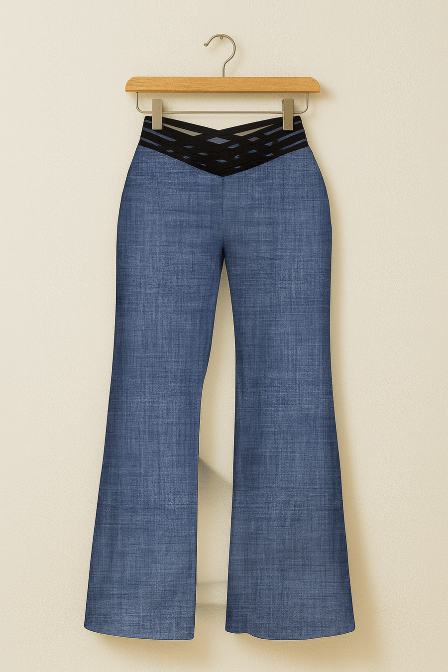 Schlaghose Damen | Hoher Bund & Cut-out Taillen-Detail
