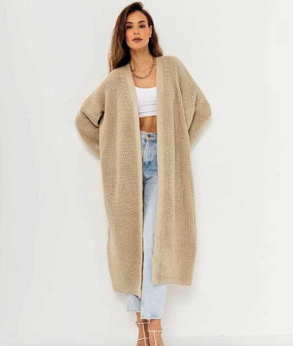 Damen Cardigan mit Offene Vorderseite | Lassig