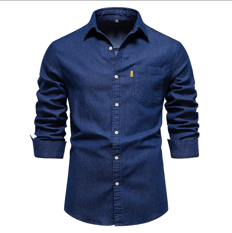 Akin – herren-jeanshemd im klassischen design