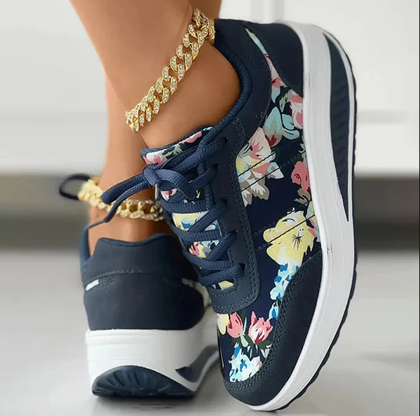 Luisa – Sommerliche Canvasschuhe mit floralem Muster für Damen
