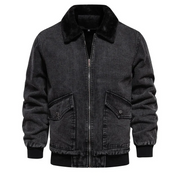 Tony - lässige bomberjacke aus jeansstoff