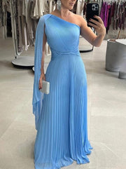 Dalila | Schulterfreies Plissiertes Maxikleid