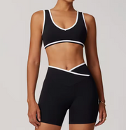 Damen 2-teiliges Yoga- & Pilates-Set – Nahtloses Trainingsoutfit mit Leggings & Oberteil