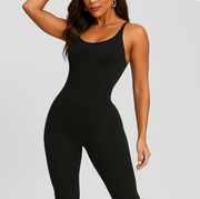 Vella – Damen Yoga & Pilates Jumpsuit mit hoher Dehnbarkeit und rückenfreiem Design