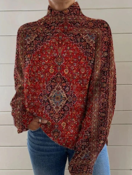 Lore™ | Damen Pullover im Vintage-Stil mit Kunstprint