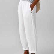Romina™ Zeitlose Leinenhose | Leinen-Baumwolle Damenhose