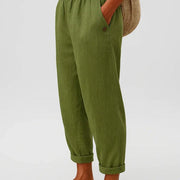 Romina™ Zeitlose Leinenhose | Leinen-Baumwolle Damenhose