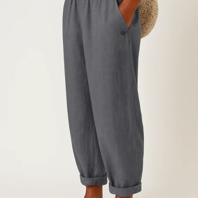 Romina™ Zeitlose Leinenhose | Leinen-Baumwolle Damenhose